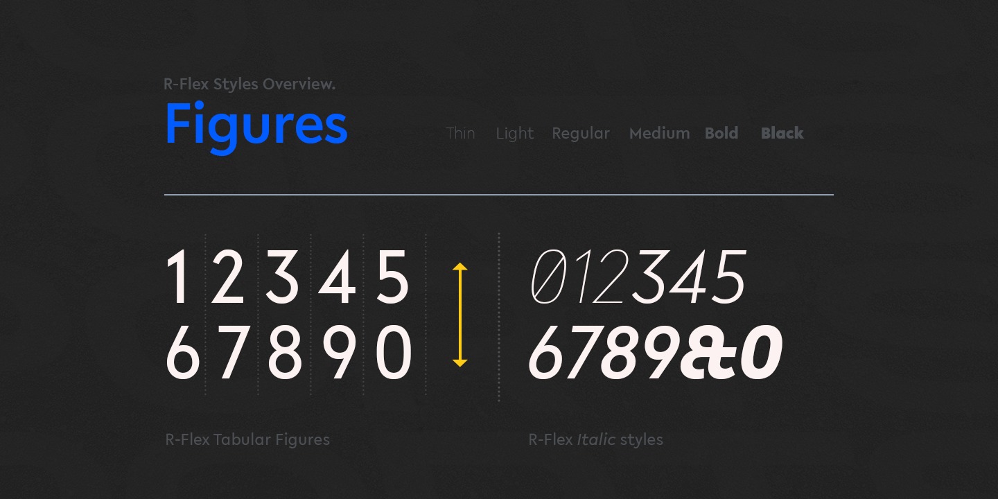 R-Flex Black Italic Font preview